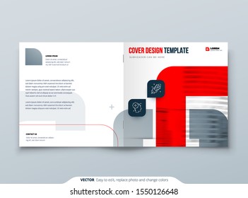 Square Red Brochure Design. A4 Cover Template for Brochure, Report, Catalog, Magazine. Brochure Layout with Bright Color Square Shapes and Abstract Photo on Background. Modern Brochure concept Square Red Brochure Design. A4 Cover Template for Brochure, Report, Catalog, Magazine. Brochure Layout with Bright Color Square Shapes and Abstract Photo on Background. Modern Brochure concept