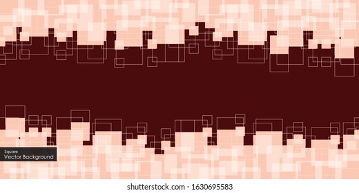 Square red geometrical abstract background