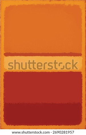 A square with a red and orange stripe Rothko-style Vectorize Artwork, Illustrat3, 1990's Vector Background, Vintage Wallpaper 