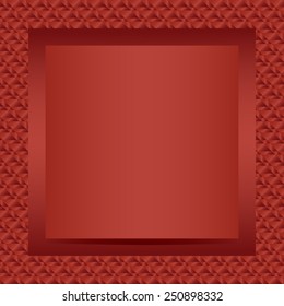 Square red text or photo frame design vector