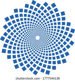 square repeated in fibonacci pattern