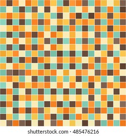 Square retro pattern. Seamless vector