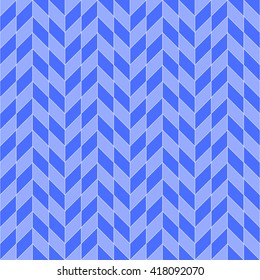 Square Rhombohedron Seamless Pattern Blue Vector Illustration