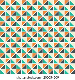 Square Rhombus Triangle Simple Funny Colorful Summer Seamless Vector Background Pattern
