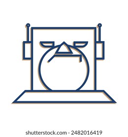 
Square robot head with angry expression. icon or logo. outline style design. suitable for artificial intelligence, cyborgs, brands, etc. vector design template
