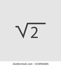 Square Root Of 2 Two Icon Illustration Vector