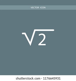 Square Root Of 2 Two Icon Illustration Vector