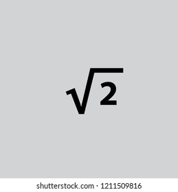 Square Root Of 2 Two Icon Illustration Vector