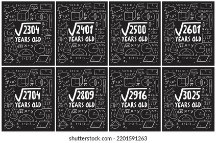 Square Root 49 from 56 years Birthday T-Shirt Bundle