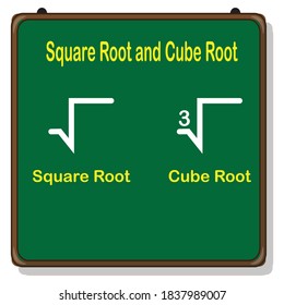 símbolo raíz cuadrada y raíz de cubo