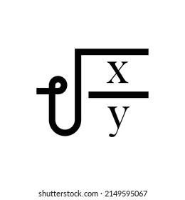 Square root icon design. isolated on white background