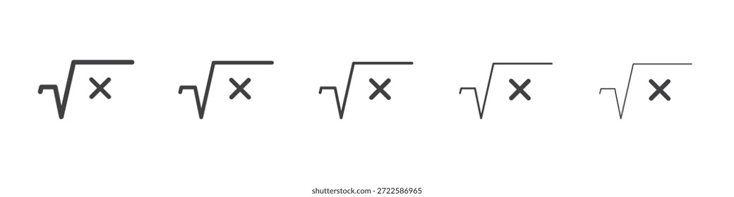 Quadratisches Root-Icon-Design, Logo, App, UI. Vektorgrafik, EPS