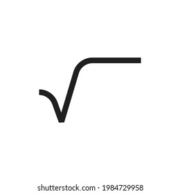 Square root icon design. vector illustration