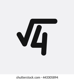 Square root icon illustration isolated vector sign symbol