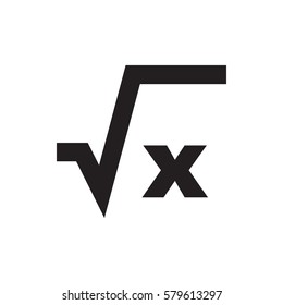 square root icon illustration isolated vector sign symbol
