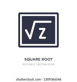 square root icon on white background. Simple element illustration from Education concept. square root icon symbol design.