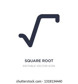 square root icon on white background. Simple element illustration from Signs concept. square root icon symbol design.
