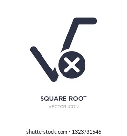 square root icon on white background. Simple element illustration from UI concept. square root sign icon symbol design.