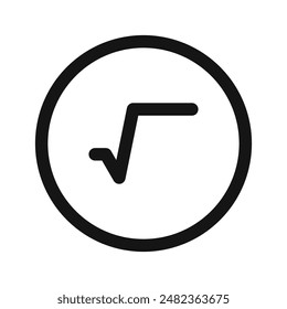 Square Root Icon Pack Math Formula Illustrations for Science and Education