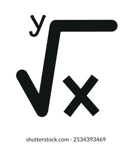 Paquete de iconos de raíz cuadrada. Matemáticas número raíz fórmula Vector signo. Raíz cuadrada matemática de un icono.