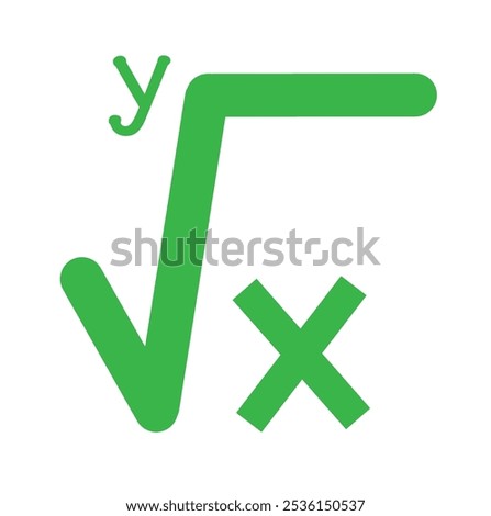 Square root icon pack. Math root number formula vector sign. Mathematic square root of x icon.