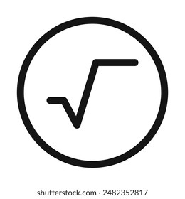 Square Root Icon Series Math Symbol Illustrations for Education and Science