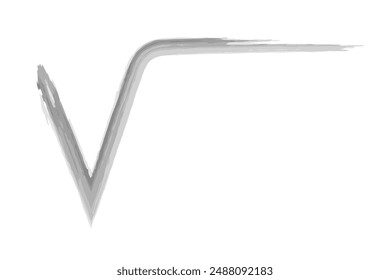 Square root icon. Sketch. Hand drawn watercolor. Vector illustration. Tick mark. Calculating the square root of a number. Outlines on isolated white background. Doodle style. Idea for web design.