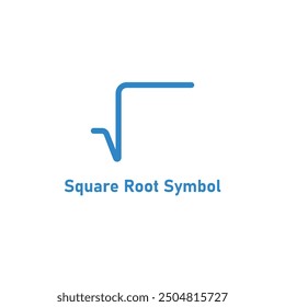 Square root icon symbol in mathematics.
