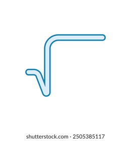 Square root icon symbol in mathematics.