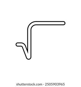 Square root icon symbol in mathematics.