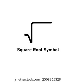 Square root icon symbol in mathematics.