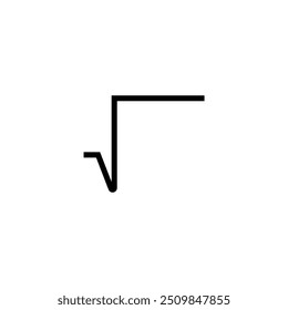 Square root icon symbol in mathematics.