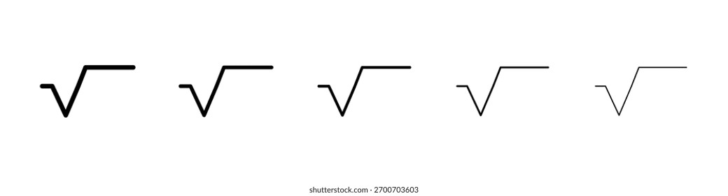 Ícone raiz quadrado Ilustração de arte vetorial