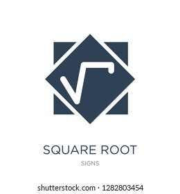 square root icon vector on white background, square root trendy filled icons from Signs collection, square root vector illustration