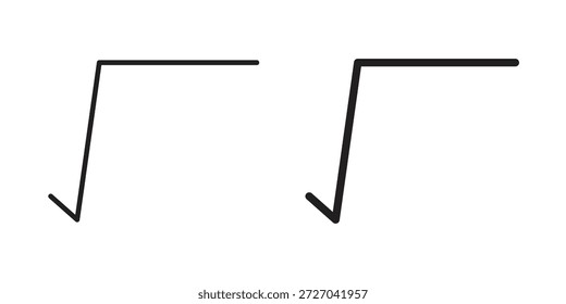 Quadratisches Root-Symbol-Logo-Design, Piktogramm-Symbole