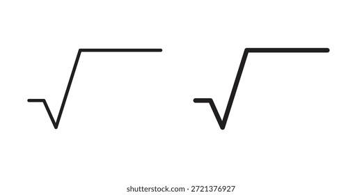 Square root icons sign vectors. suitable for web, app, infographic, etc