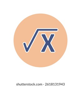 Elementos de Vector de símbolos de raíz cuadrada para Web de infografía