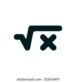 Square Root icon.vector illustration.