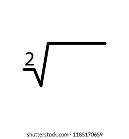 Square root mathematics icon vector