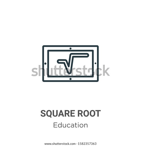 square root outline vector icon thin stock vector royalty free 1582357363 shutterstock