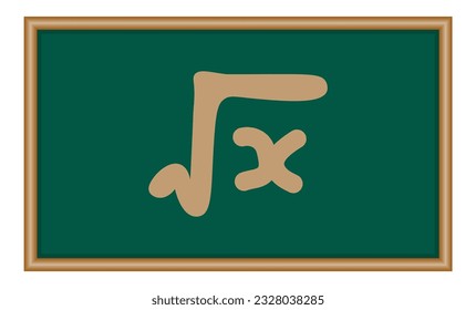 Quadratwurzel oder radikales Symbol in der Mathematik. Mathematische Ressourcen für Lehrer und Schüler.