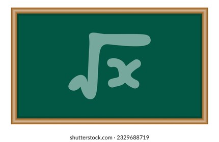Raíz cuadrada o símbolo radical en matemáticas. Recursos matemáticos para profesores y estudiantes.