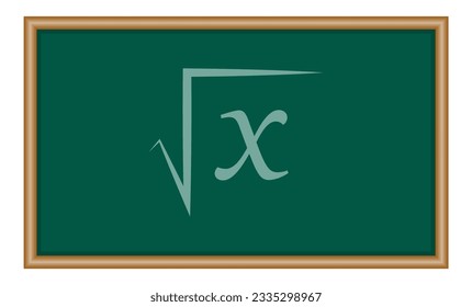 Quadratwurzel oder radikales Symbol in der Mathematik. Mathematische Ressourcen für Lehrer und Schüler.