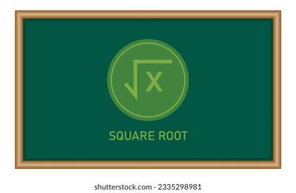 Quadratwurzel oder radikales Symbol in der Mathematik. Mathematische Ressourcen für Lehrer und Schüler.
