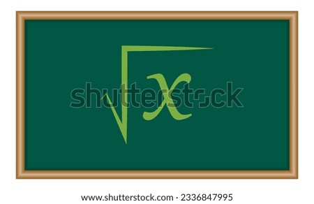 Square root or radical symbol in mathematics. Mathematics resources for teachers and students.