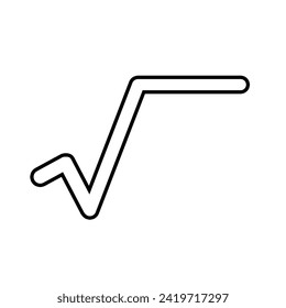Square root symbol. Flat icon. Math symbols vector.