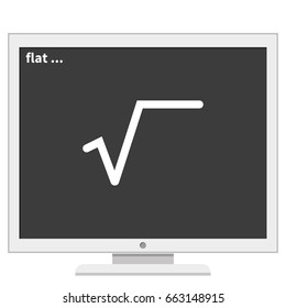Square root symbol. Flat icon.