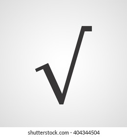 Square Root Symbol, Vector Icon