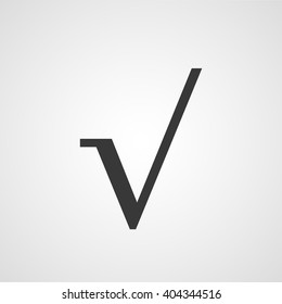 Square Root Symbol, Vector Icon