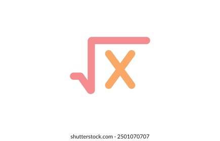 Square root of variable x symbol in mathematics.